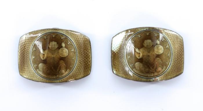 Pair of shoe buckles