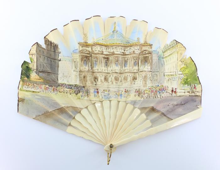Paris souvenir fan