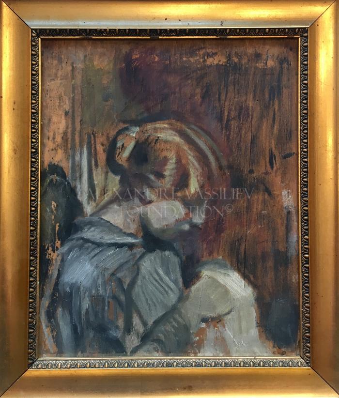 Preparatory study portrait of a woman