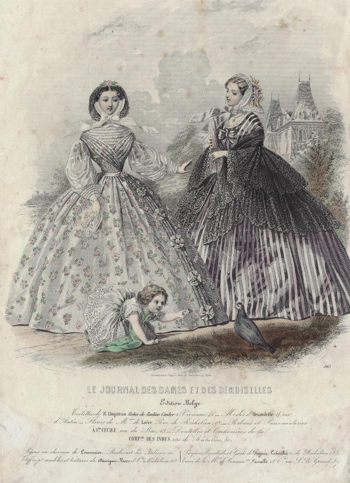 Fashion engraving from "Le Journal des Dames & des Demoiselles"