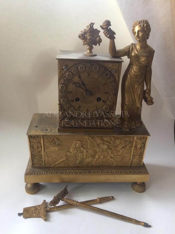 Clock "Flora", allegory of spring