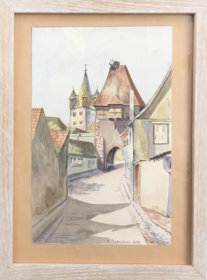 Landscape of a German town