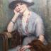 Portrait of a lady with long necklace