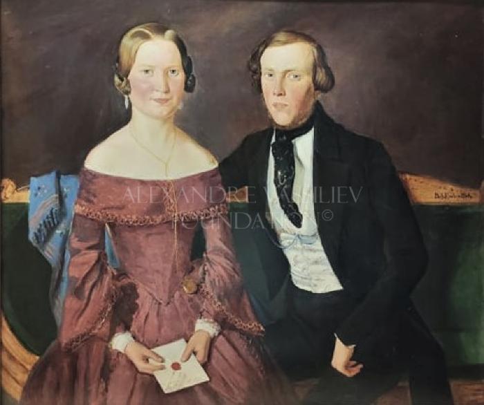 Portrait of a couple with the letter