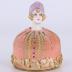 Powder box with porcelaine figurine head 