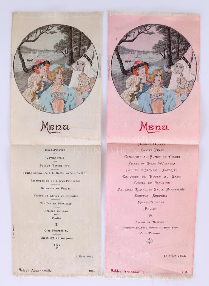 "Helder-Armenonville" menus