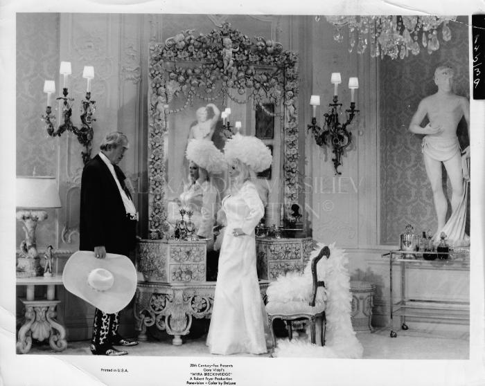 Photograph of Mae WEST and Rex REED in "Myra Breckinridge"
