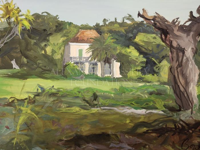 Landscape with villa in Saint Tropez