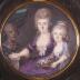 Miniature family portrait with post mortem