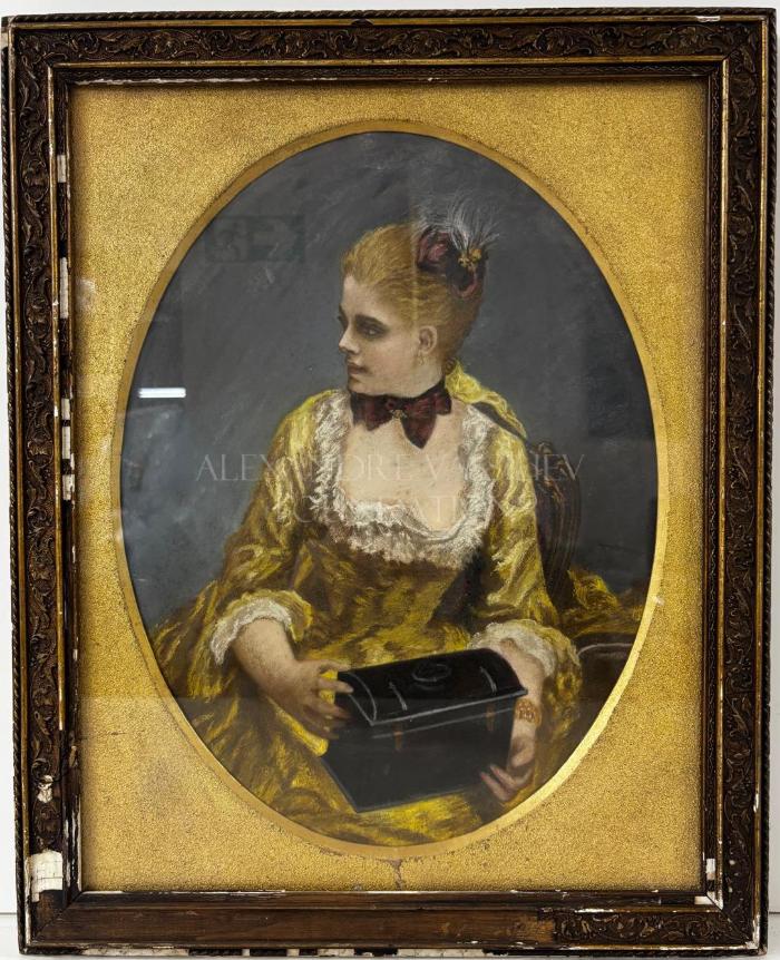 Portrait of a young woman in Rococo style