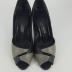Pair of peek-a-boo toe shoes