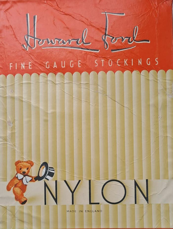 Box with a pair of women's stockings 