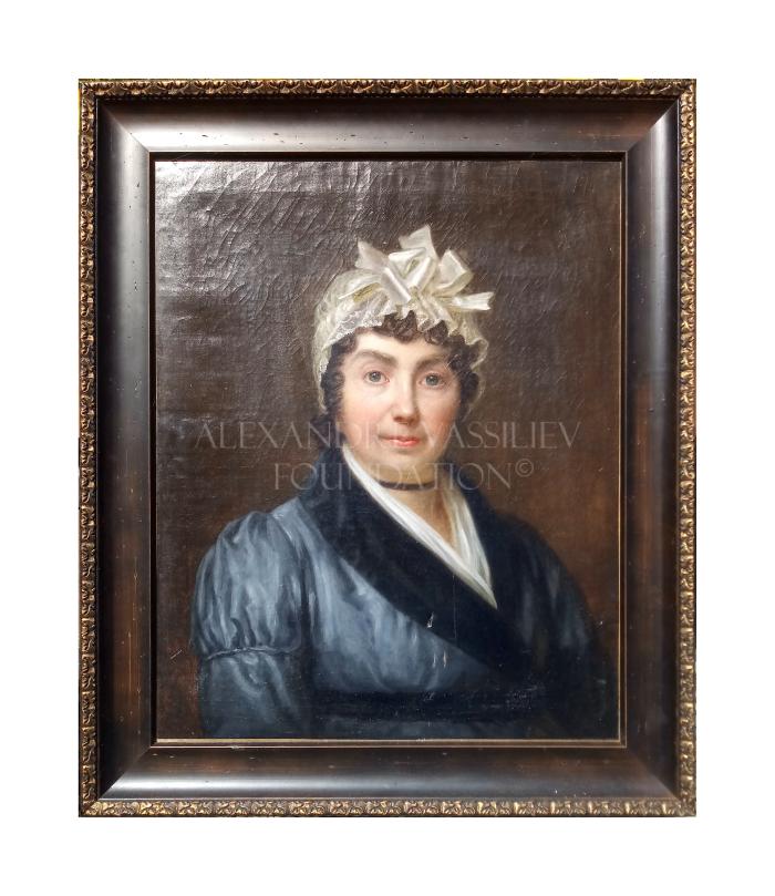 Portrait of an aristocratic lady in blue