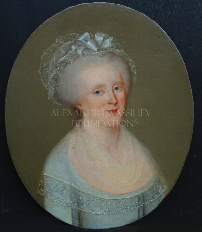 Portrait of a noble lady in blue